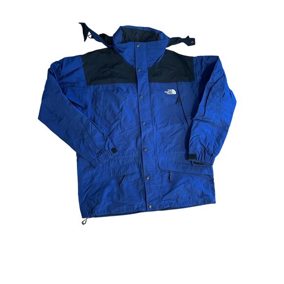 The North Face Full-Zip Insulated Hyvent Jacket Med Vintage 90's Men's Navy Blue - Picture 1 of 10